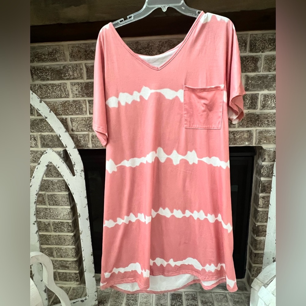 Casual Print Loose TShirt Dress